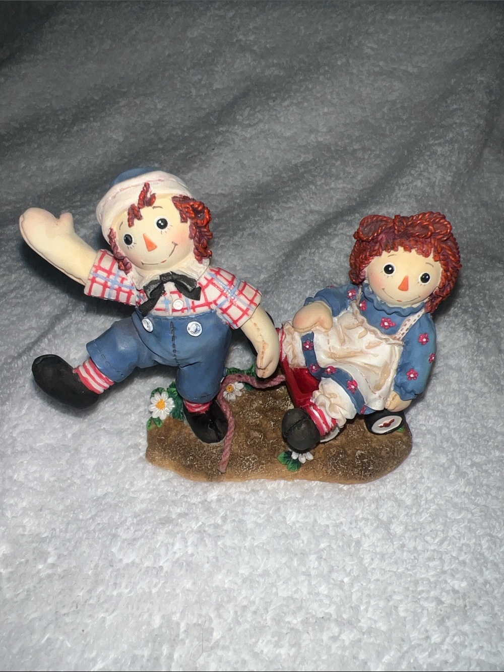 Enesco Raggedy Ann & Andy vintage Figurine